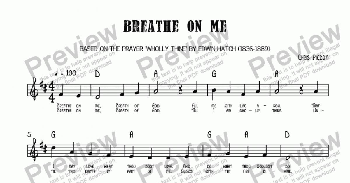 Breathe On Me   Download Sheet Music PDF File