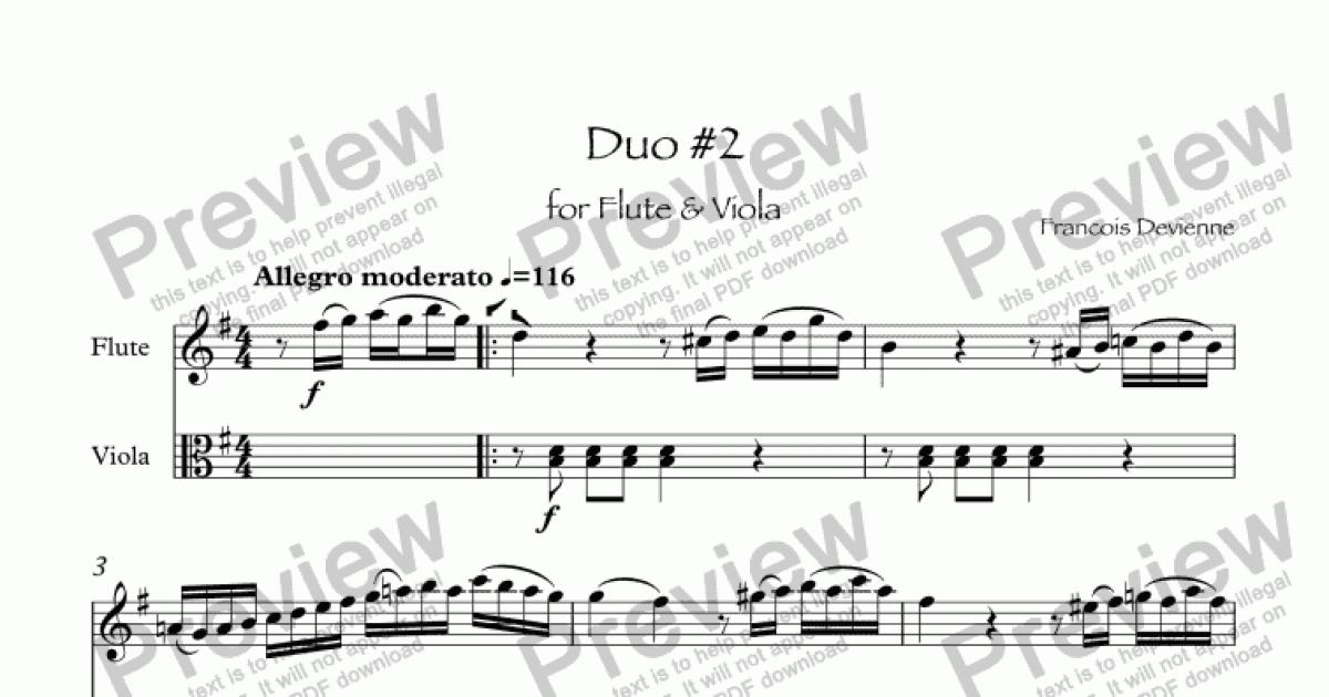 Duo #2 for Flute & Viola - Download Sheet Music PDF file