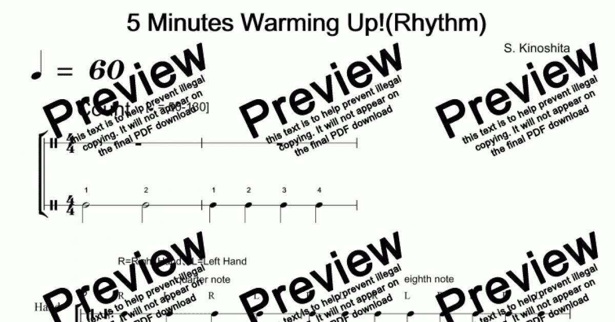 5 Minutes Warming Up!(Rhythm) - Download Sheet Music PDF file