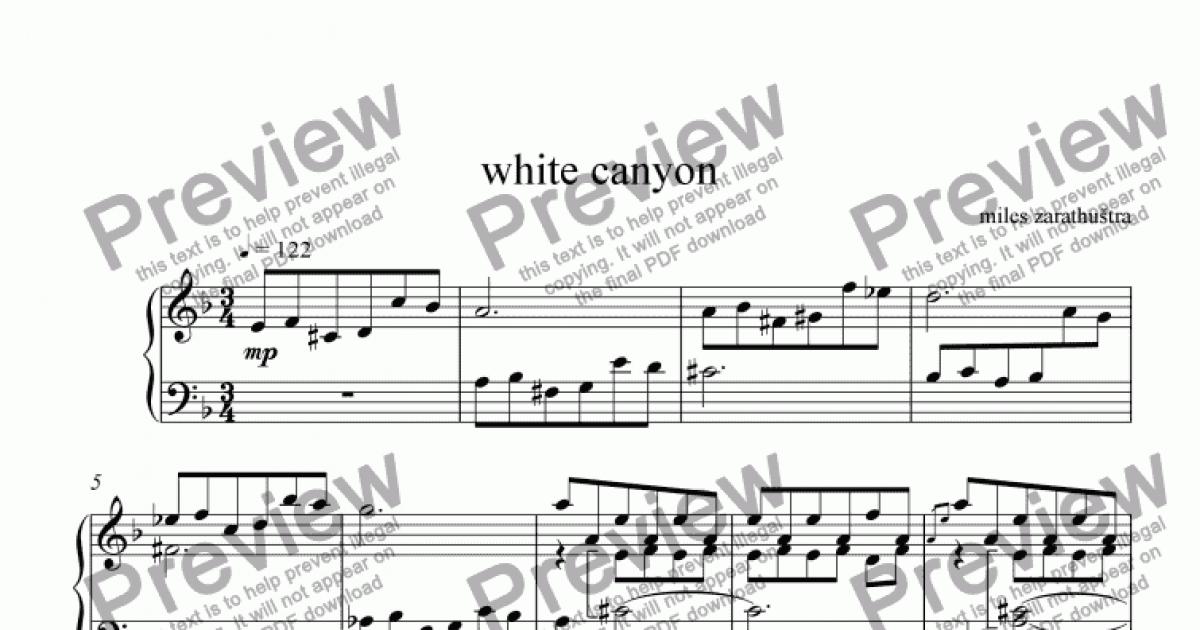 White Canyon Download Sheet Music PDF File   22419 