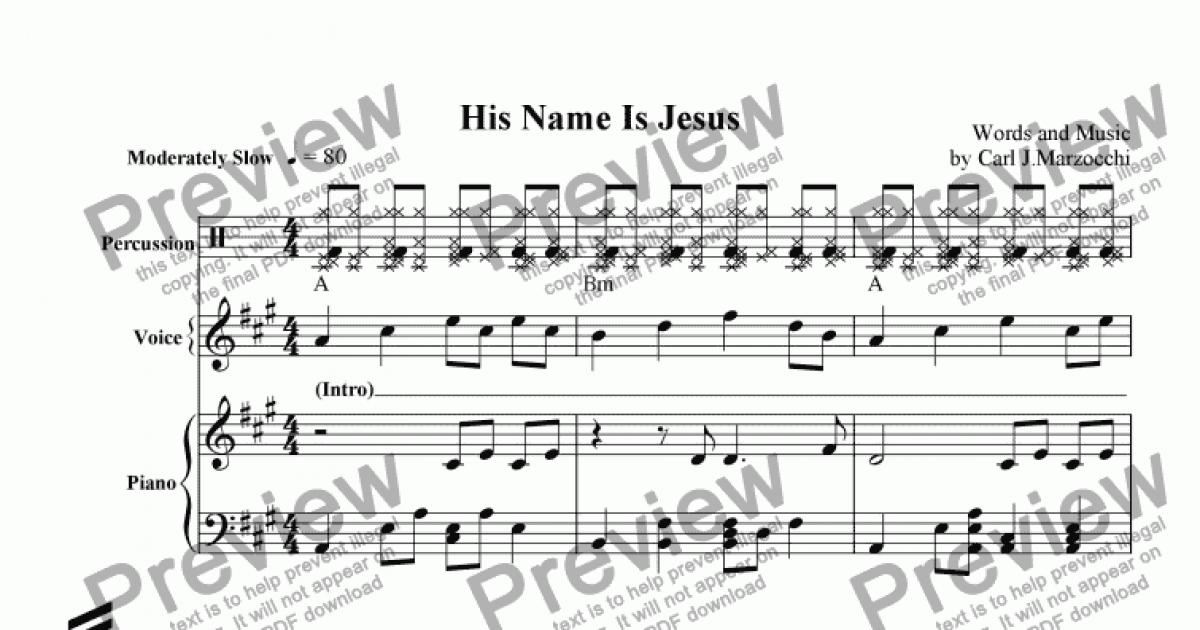 His Name Is Jesus - Download Sheet Music PDF File