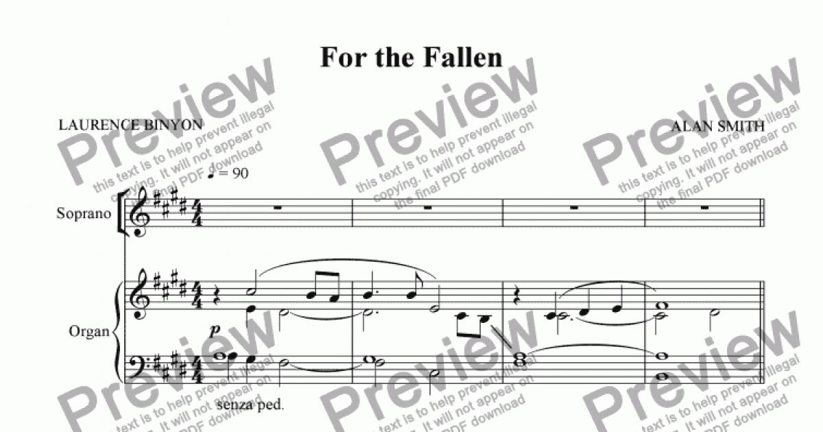 For the Fallen (SATB version) - Download Sheet Music PDF file