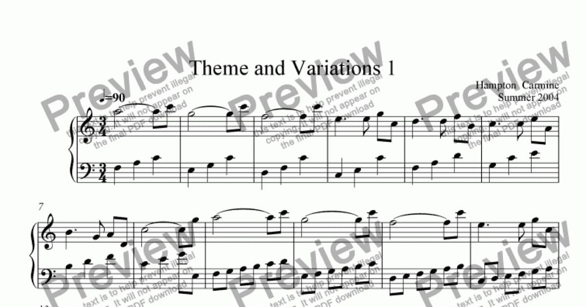 theme-and-variations-1-download-sheet-music-pdf-file