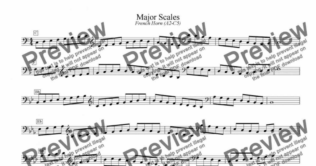 melodic minor scales french horn