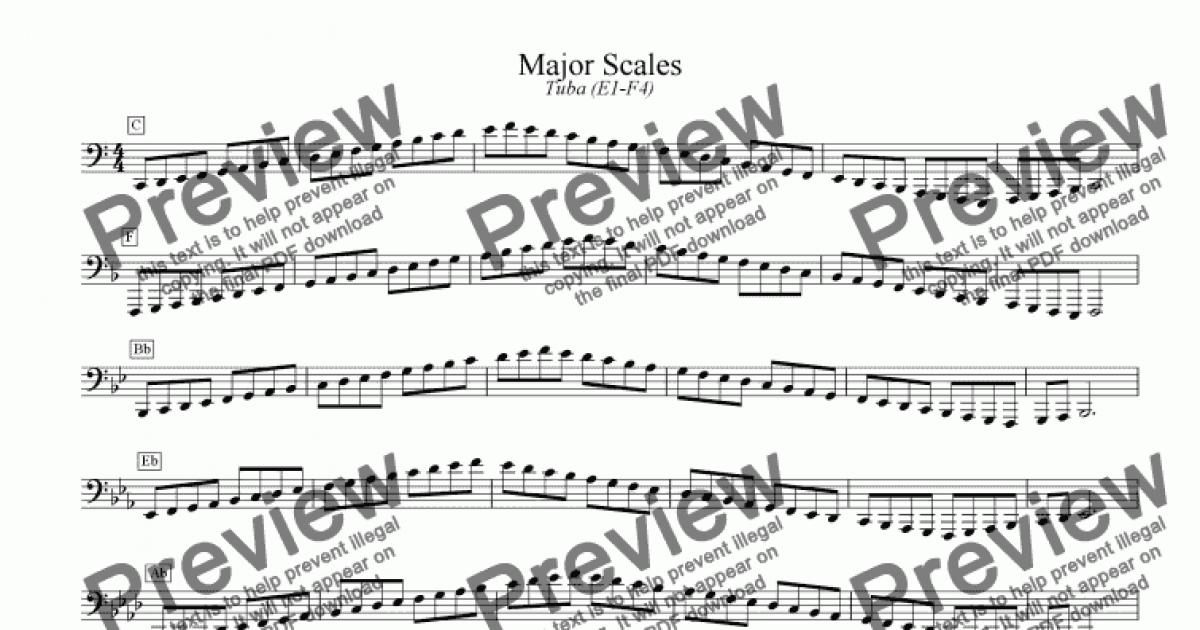 major-minor-scales-tuba-e1-c4-download-sheet-music-pdf-file