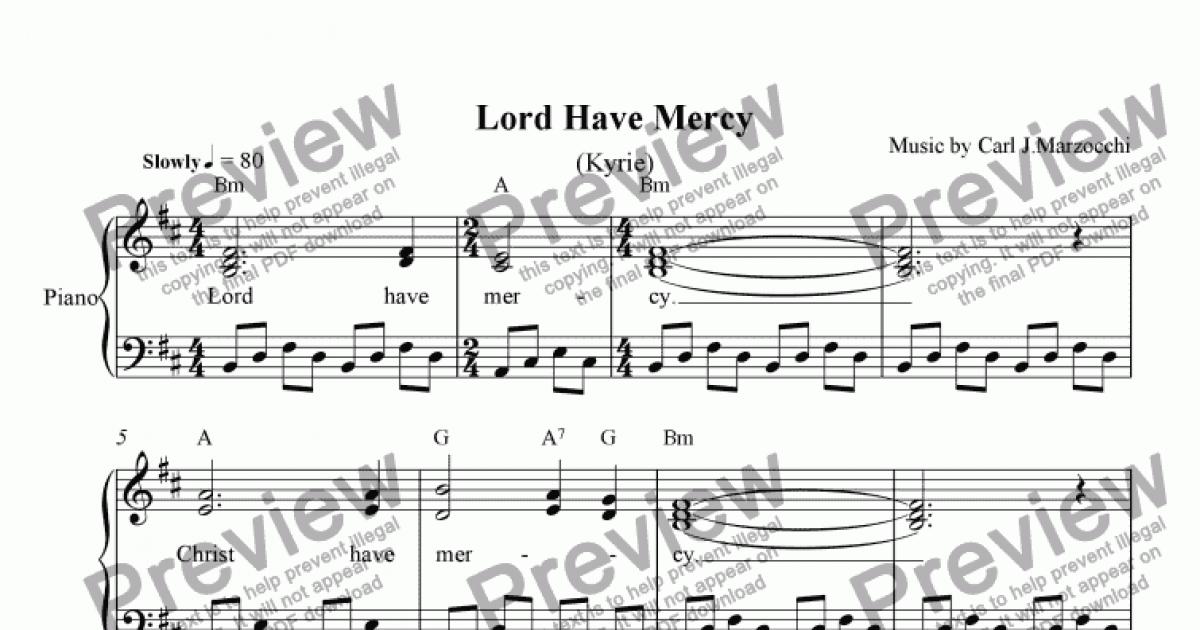 Lord Have Mercy Download Sheet Music PDF file