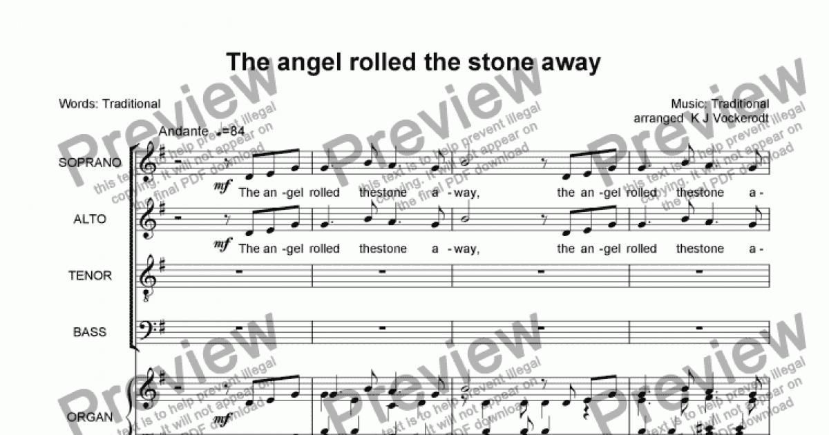 The Angel Rolled The Stone Away Download Sheet Music Pdf File 6178