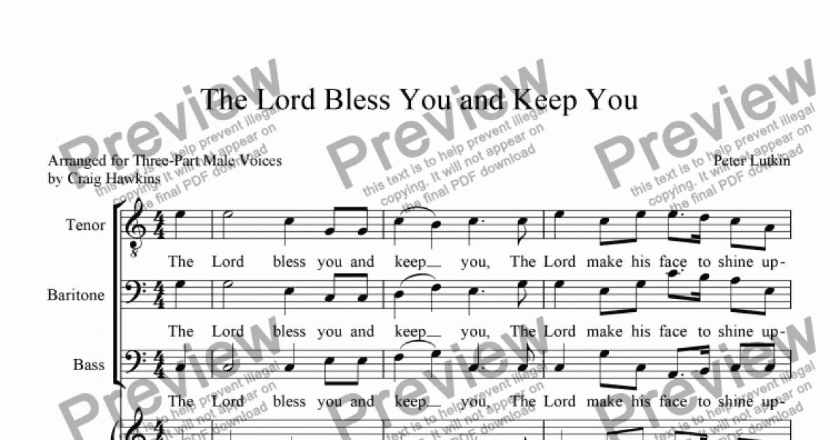 The Lord Bless You and Keep You - TBB - Download Sheet Music PDF file