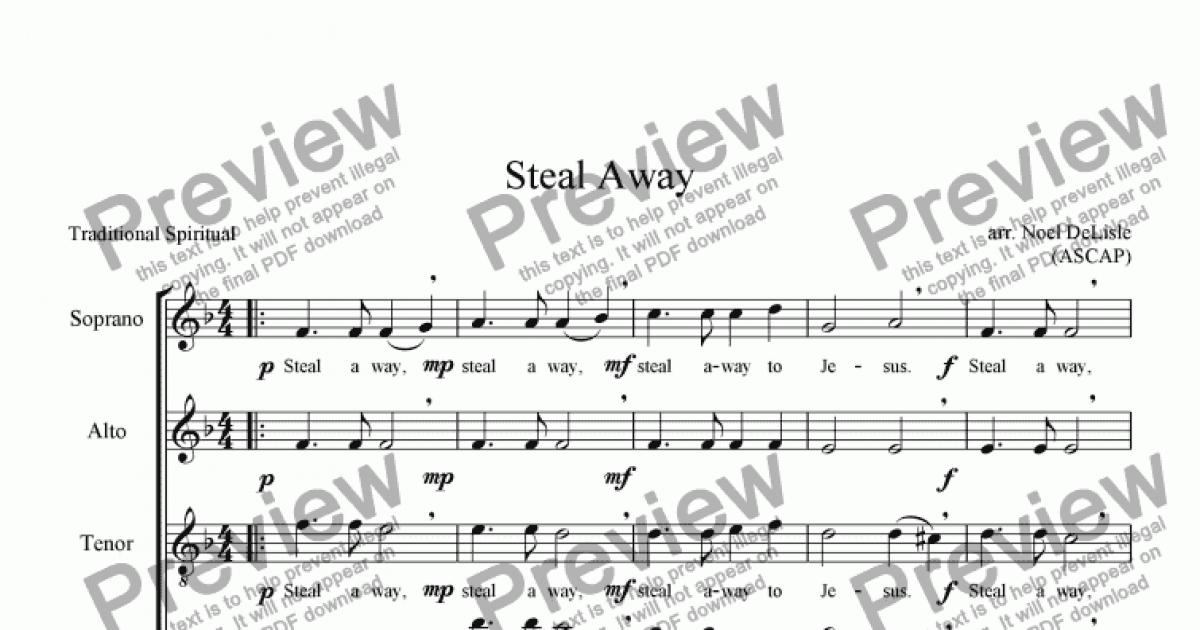steal-away-download-sheet-music-pdf-file