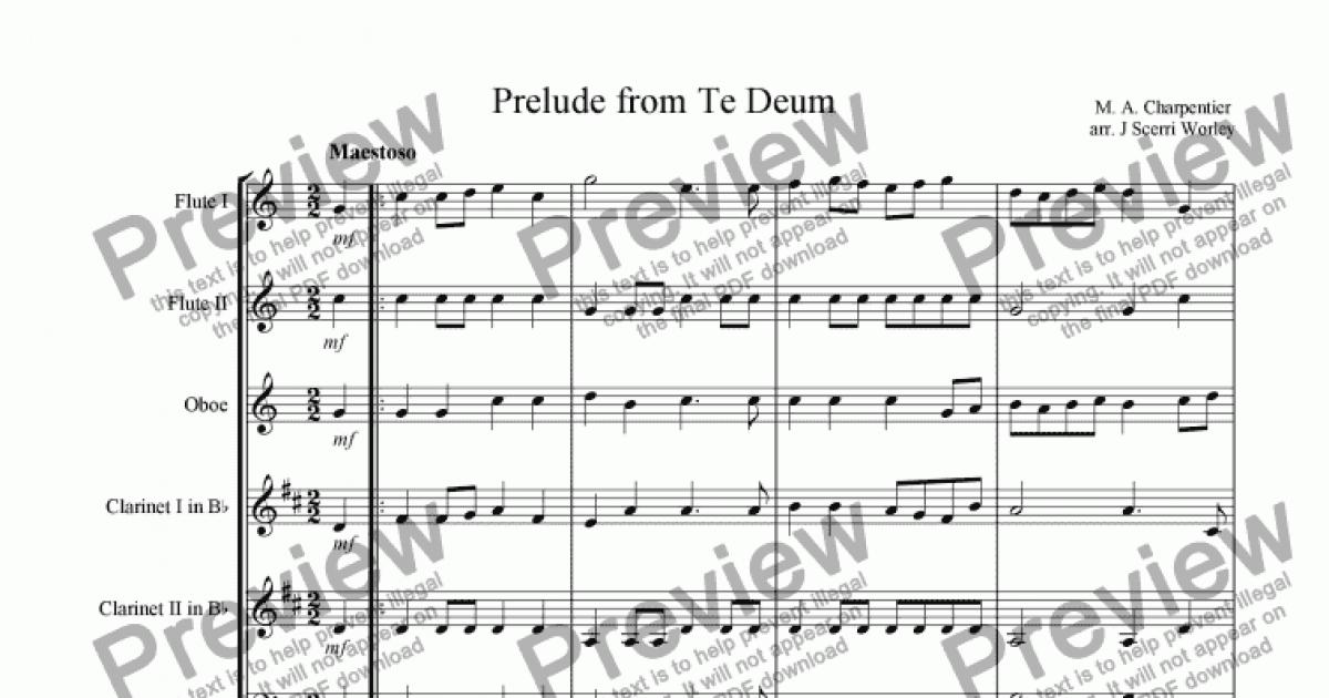 Prelude from Te Deum - Download Sheet Music PDF file