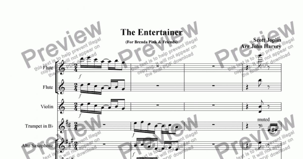 the entertainer manuscript original sheet music