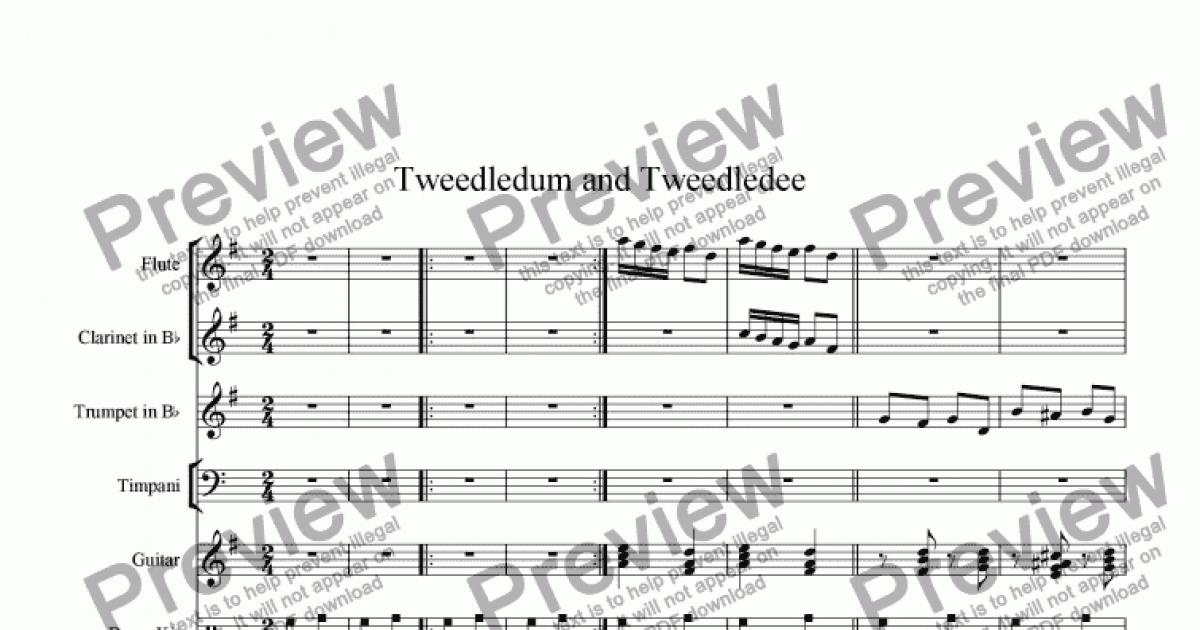 Tweedledum and Tweedledee - Download Sheet Music PDF file