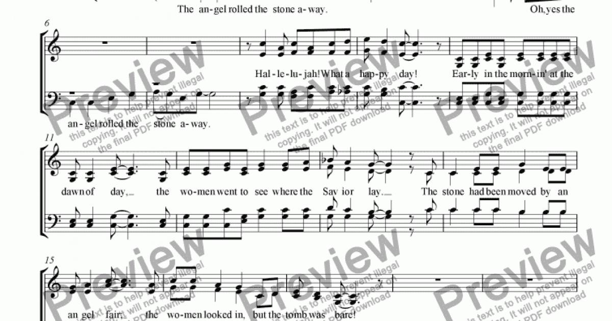 The Angel Rolled The Stone Away Download Sheet Music Pdf File 2848