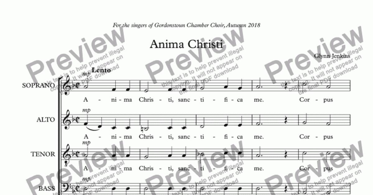 Anima christi chords and lyrics