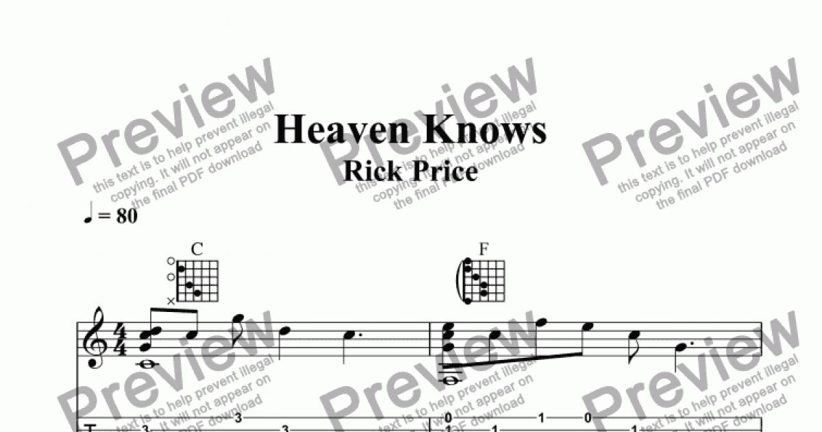 download rick price heaven knows