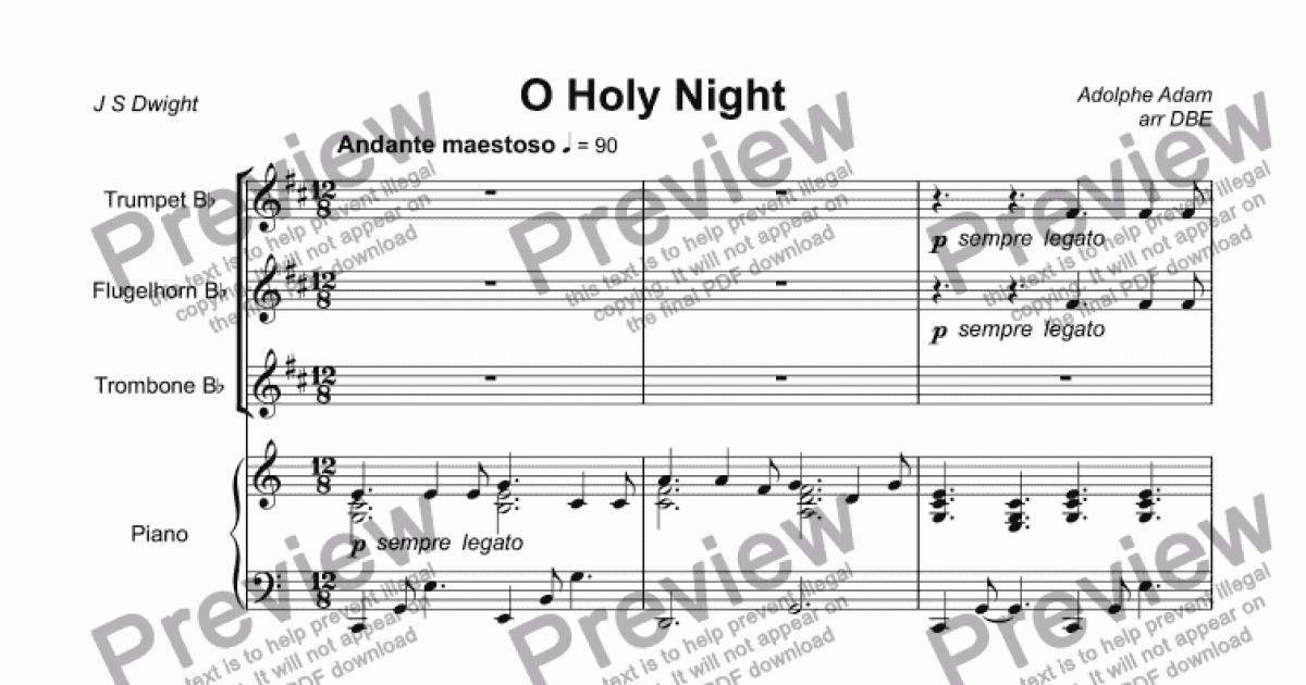 o holy night chords in b flat
