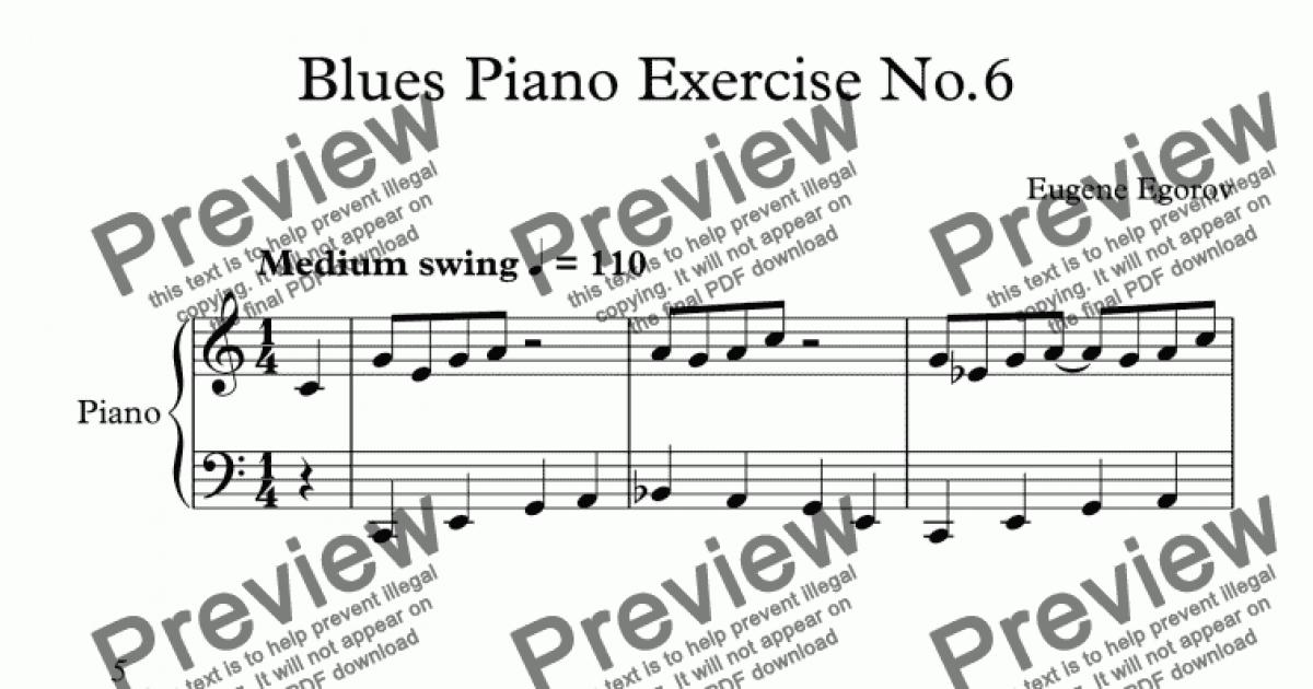 Blues Piano Exercise No.6 - Download Sheet Music PDF file