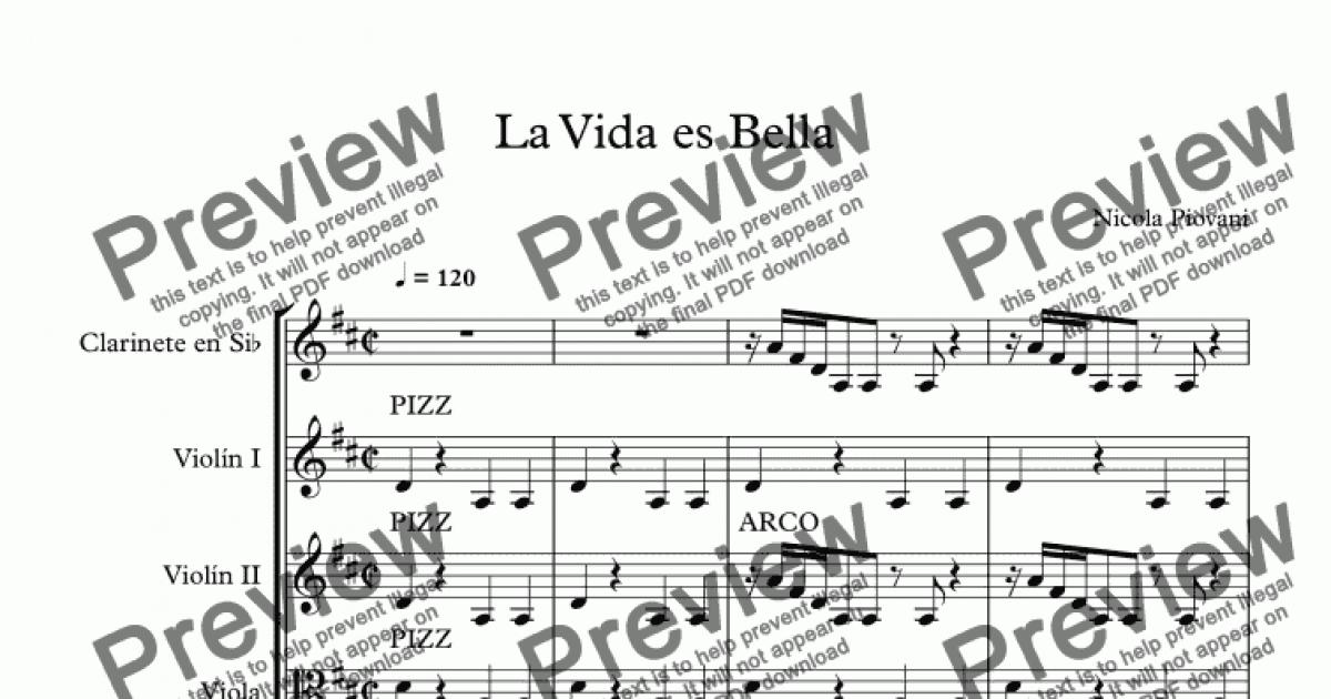 La Vida Es Bella Download Sheet Music Pdf File