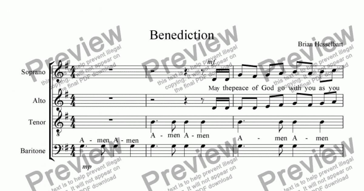 Benediction - Download Sheet Music PDF file