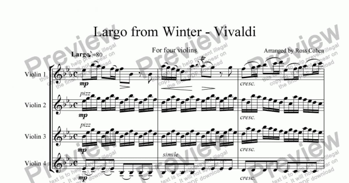 largo from winter violin
