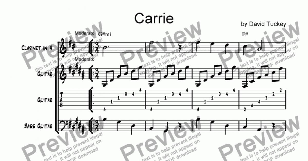 Carrie - Download Sheet Music Pdf File