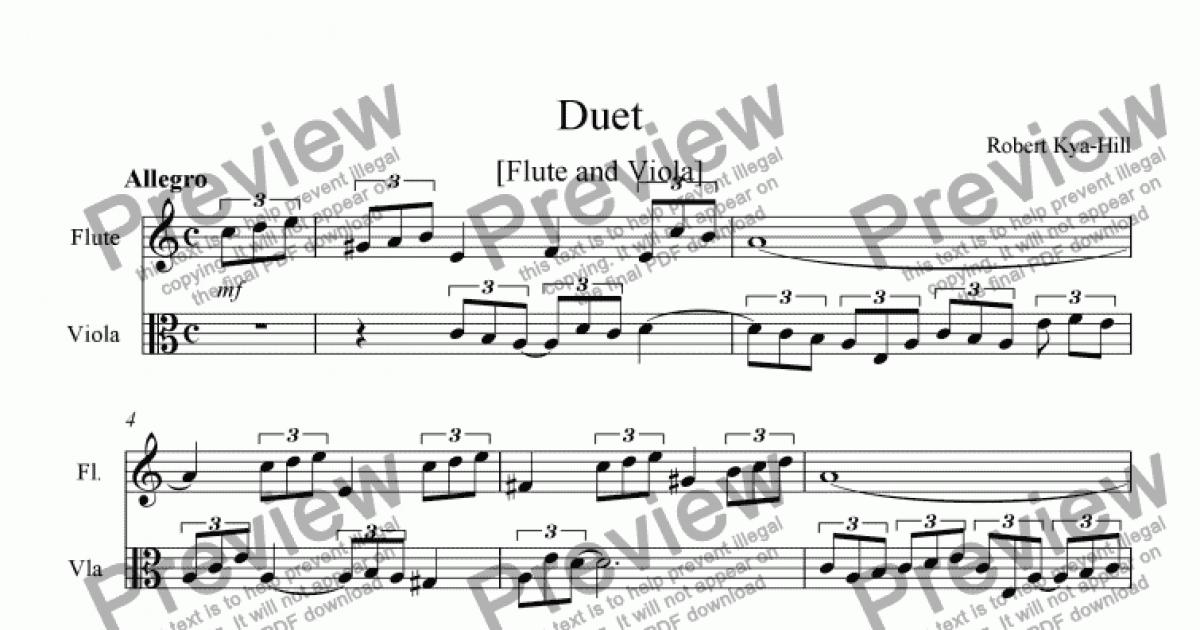 Duet [Flute and Viola] - Download Sheet Music PDF file