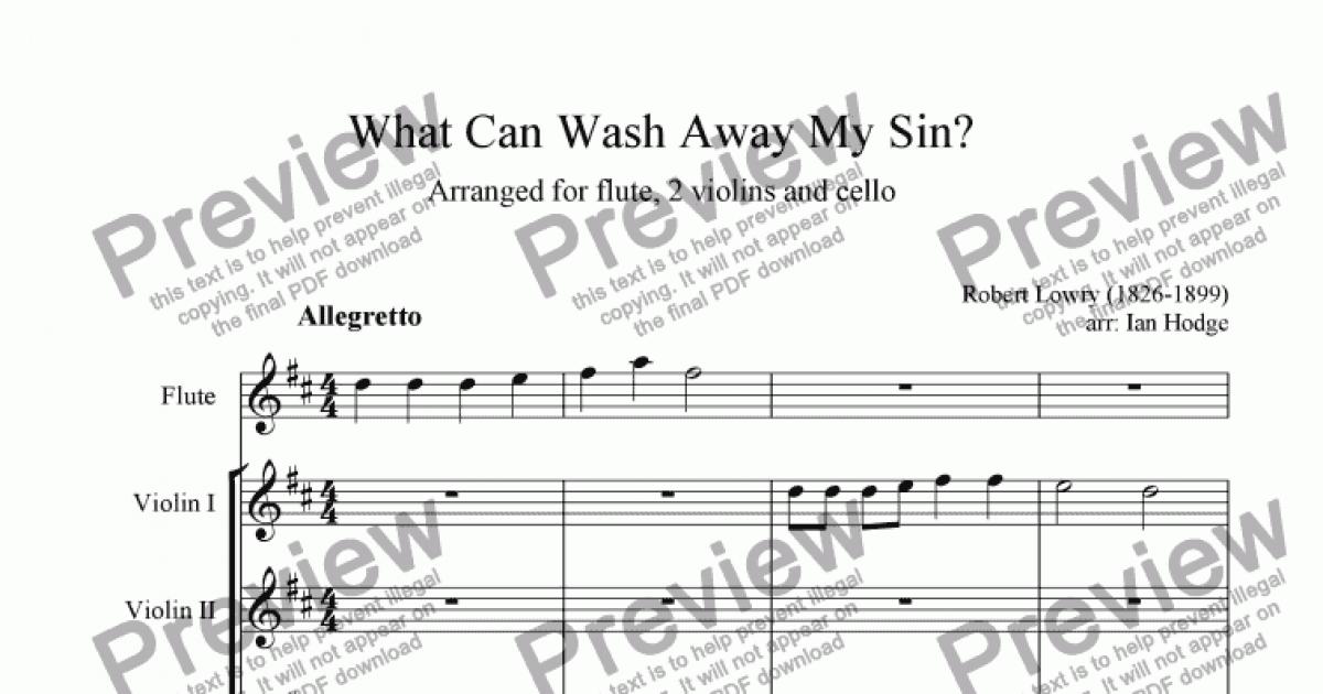 What Can Wash Away My Sin? - Download Sheet Music PDF file