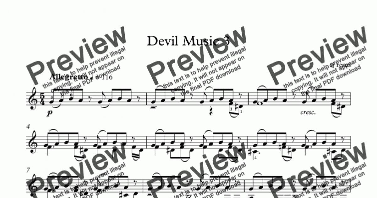 Devil Music 3 - Download Sheet Music PDF file