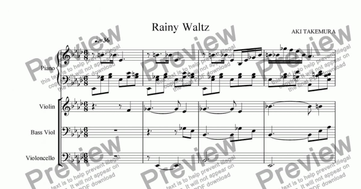 Rainy Waltz Download Sheet Music Pdf File
