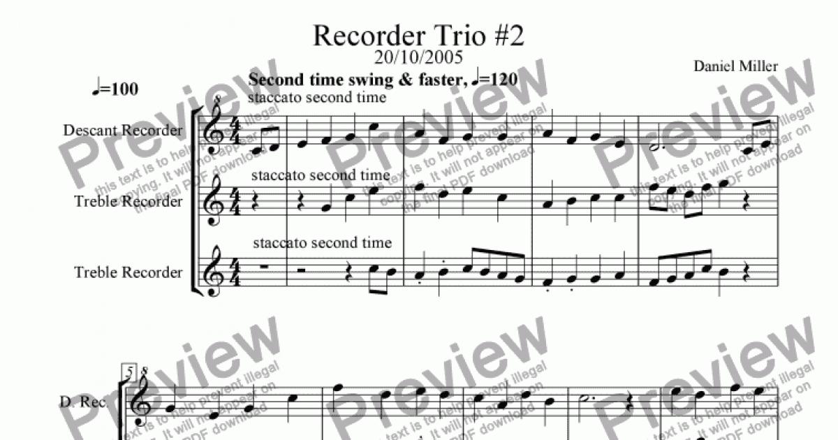 simple recorder score