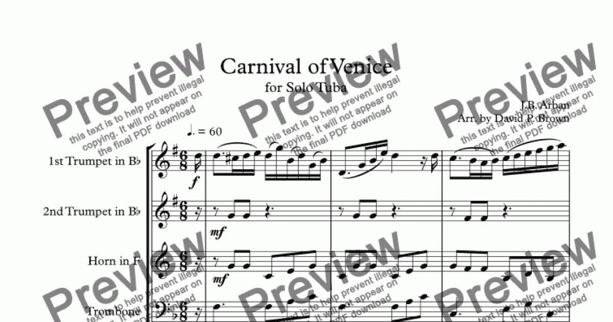 carnival of venice tuba solo pdf