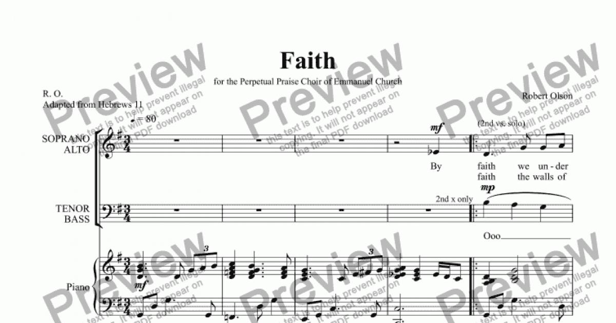 Faith - Download Sheet Music PDF file