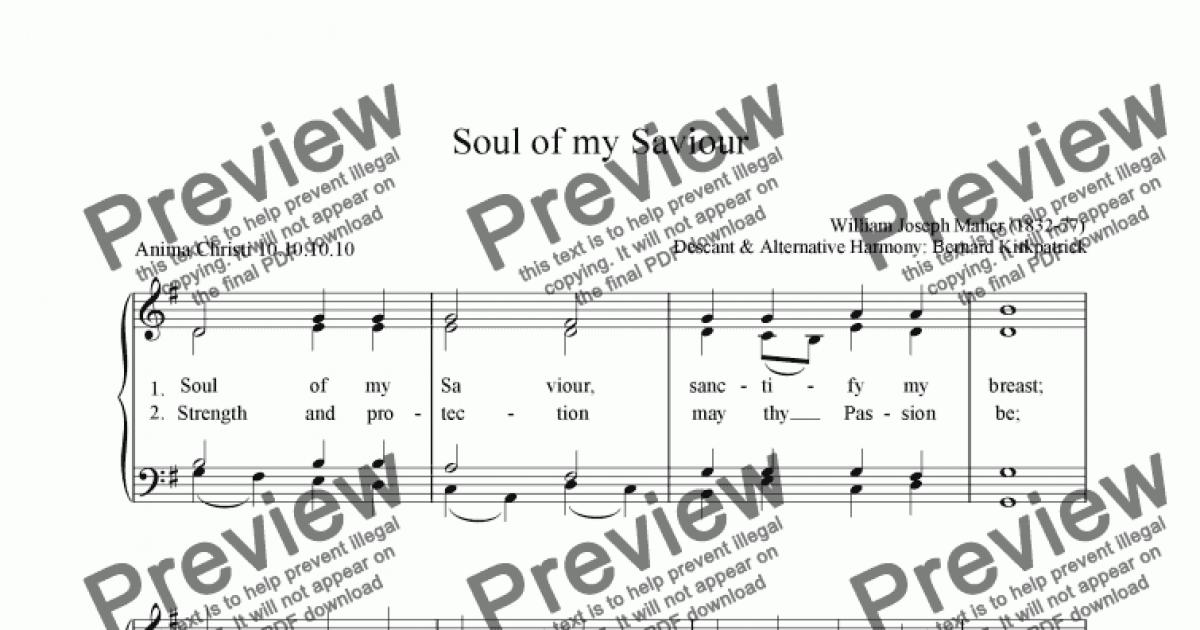 anima christi chords pdf download