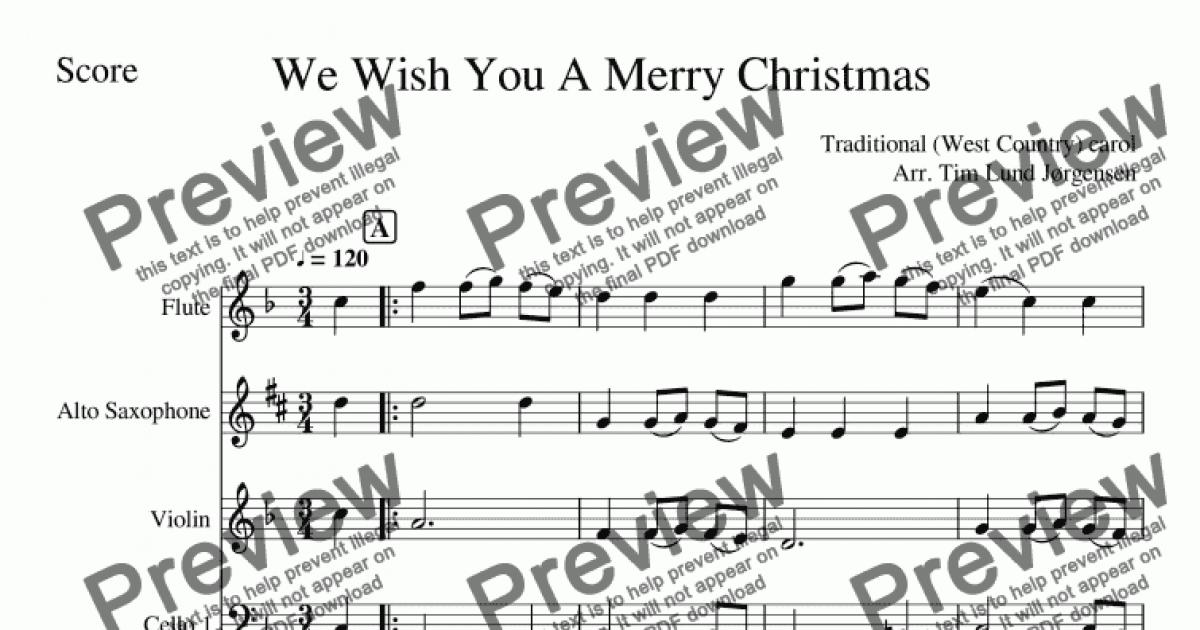 We Wish You A Merry Christmas - Download Sheet Music PDF file