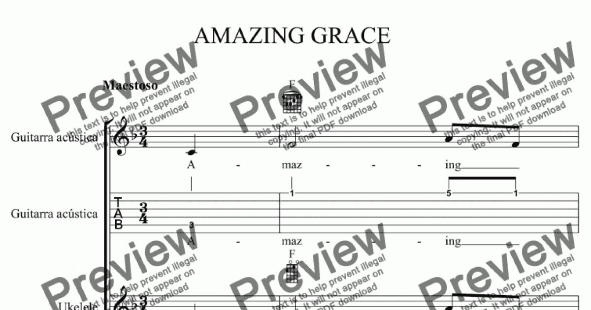 Guitar Amazing Grace Alan Jackson Sheet Music 9384