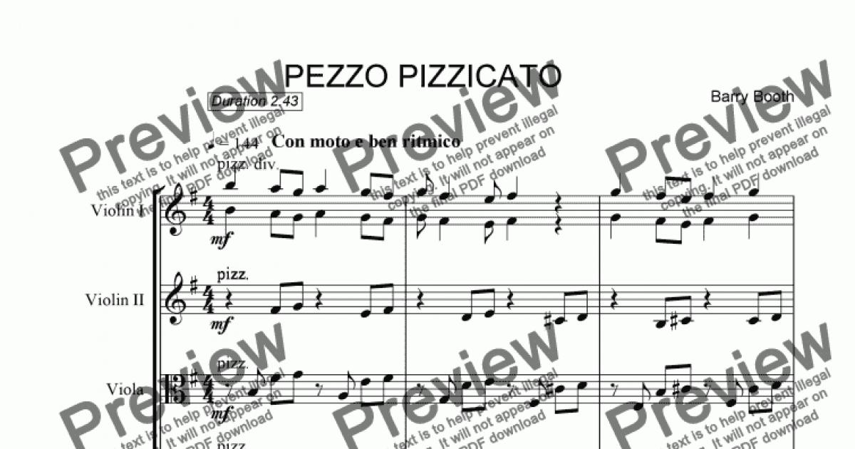 definition of pizzicato in music