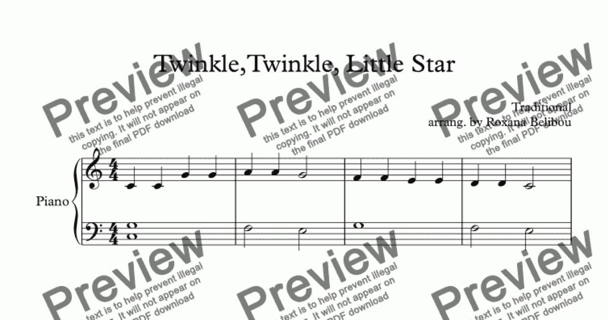 notes for twinkle twinkle little star