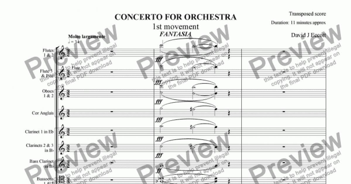Concerto For Orchestra First Movement Download Sheet Music PDF File