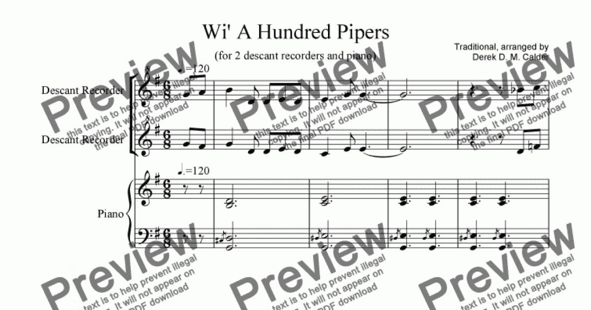 100 pipers music free download youtube