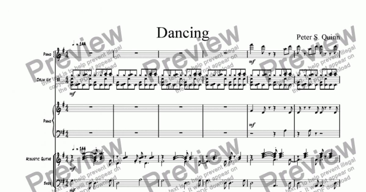 dancing line music sheet beginner for piano