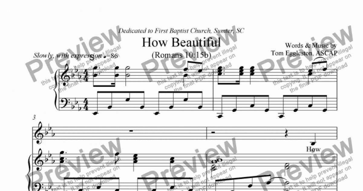 How Beautiful Download Sheet Music PDF File   42529 