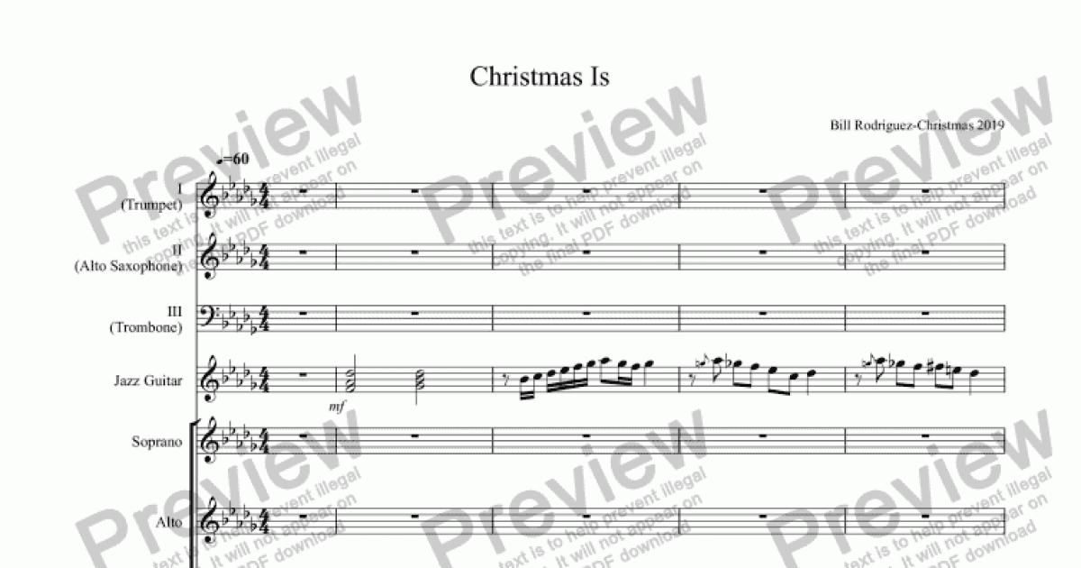 Christmas Is - Download Sheet Music PDF file