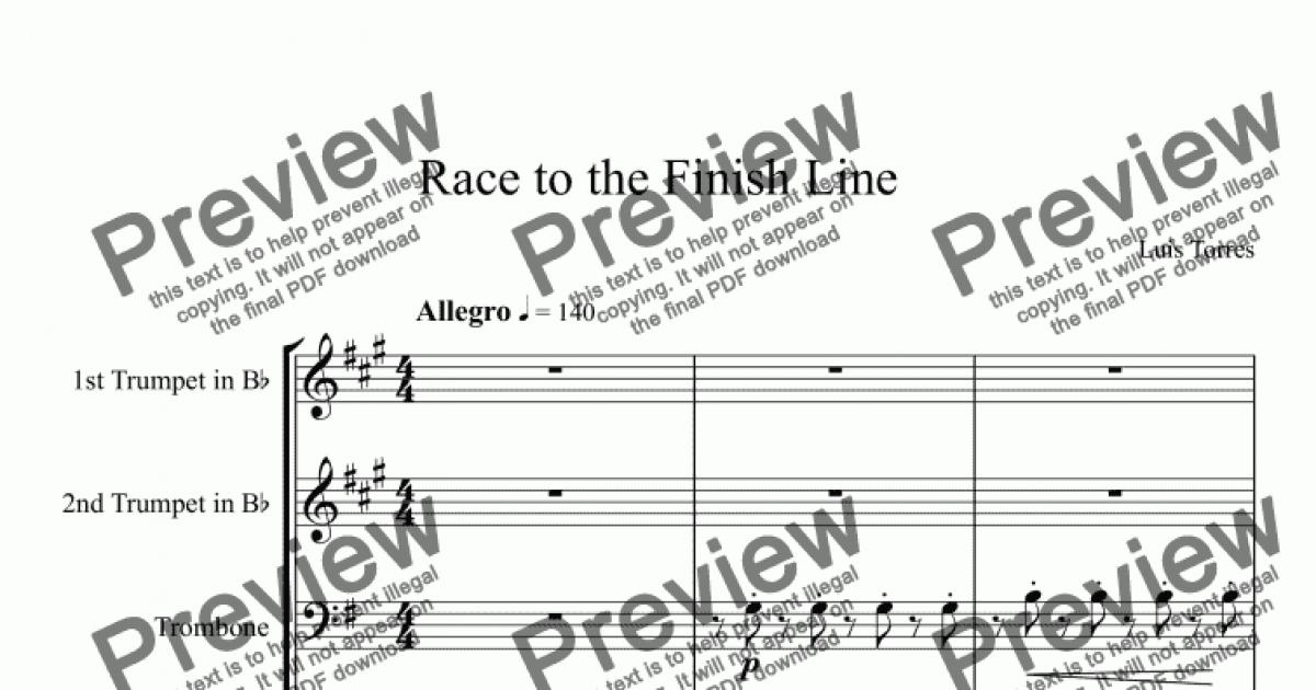 Race to the Finish Line - Full Score - Download Sheet Music PDF file