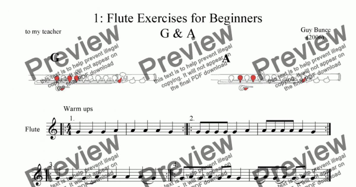 1 Flute Exercises for Beginners (GA) Download Sheet Music PDF file