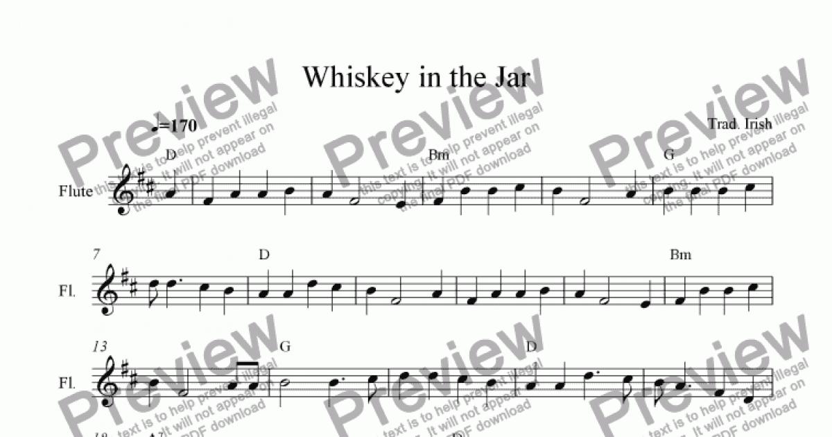 Whiskey In The Jar Download Sheet Music Pdf File