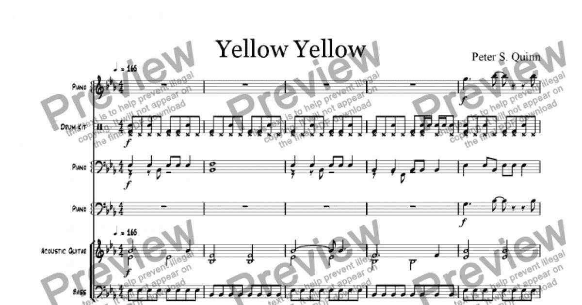 yellowed music compositions