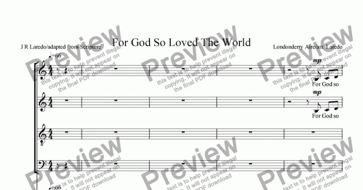 For God So Loved The World SATB - Download Sheet Music PDF file