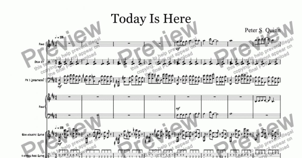 Today Is Here. - Download Sheet Music PDF file