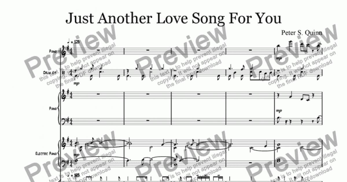 Just Another Love Song For You - Download Sheet Music PDF file