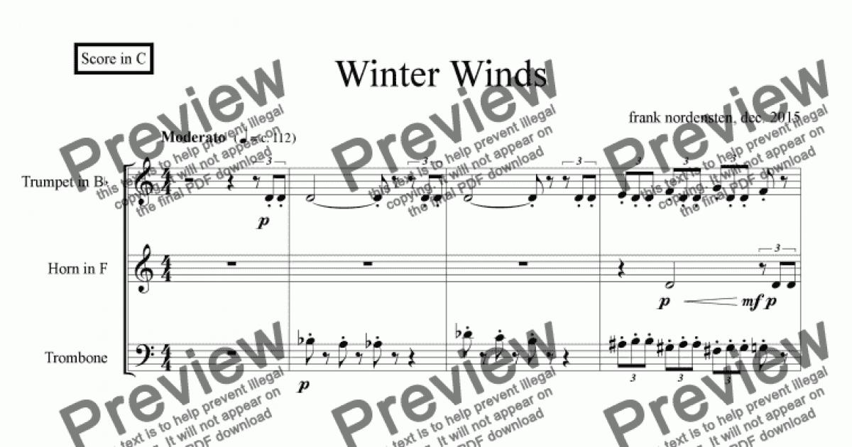 Download Winter Winds - Download Sheet Music PDF file